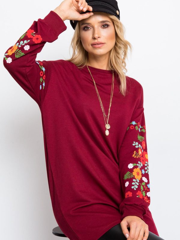 Burgundy tunic Vanessa