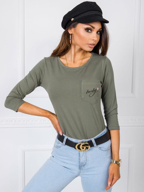 Khaki blouse Thea