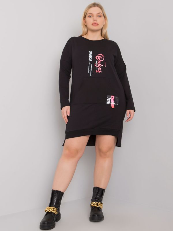 Akira Plus Size Black Sweatshirt Dress