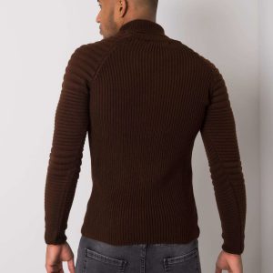 Brown Dylan Turtleneck Men's Sweater