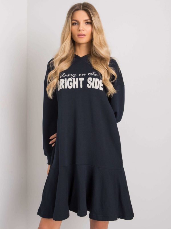 Navy blue sweatshirt dress Sherine