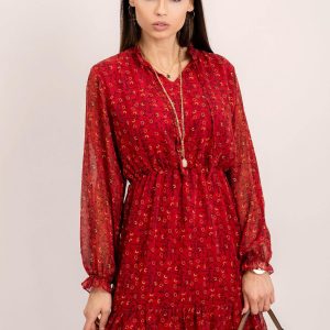 RUE PARIS Burgundy Halle dress