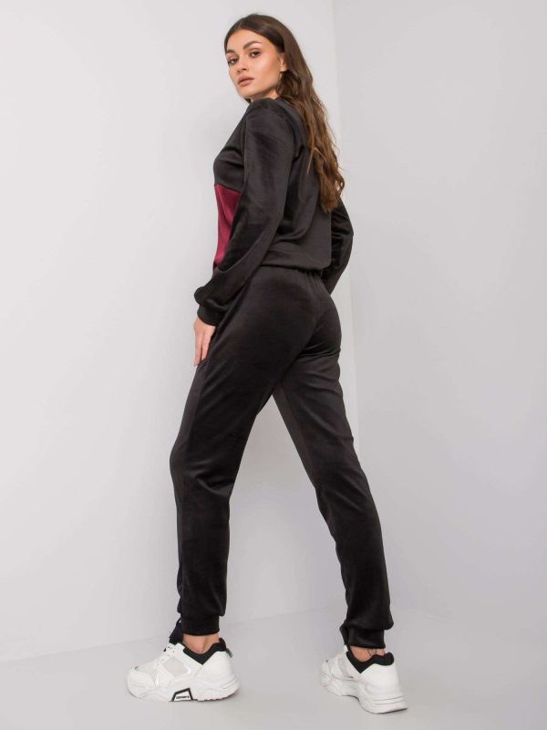 Black and grey velour women's set Callani