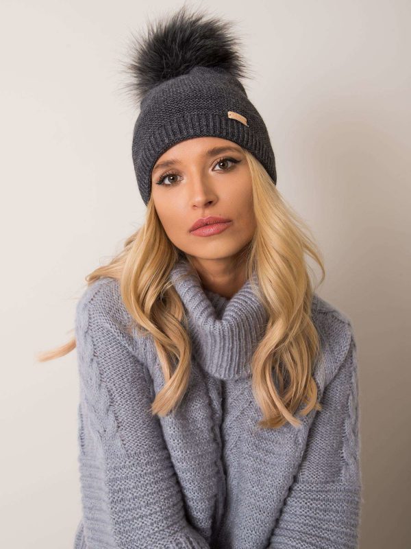 Dark grey winter hat RUE PARIS