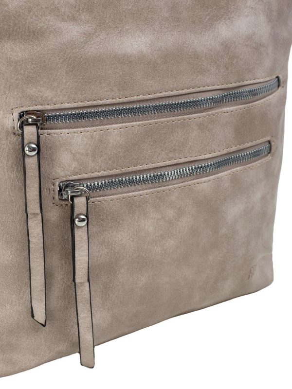 Dark beige bag with pockets