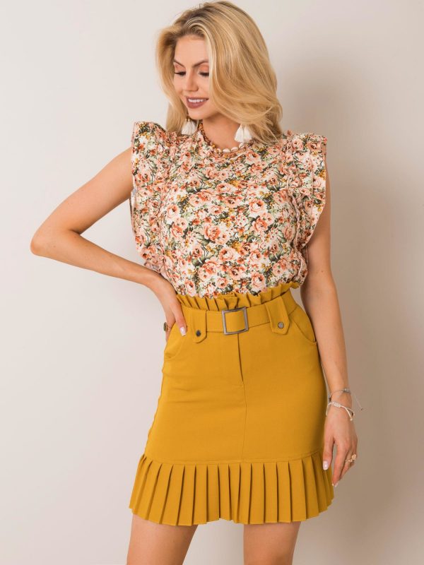 Mustard skirt Mount RUE PARIS