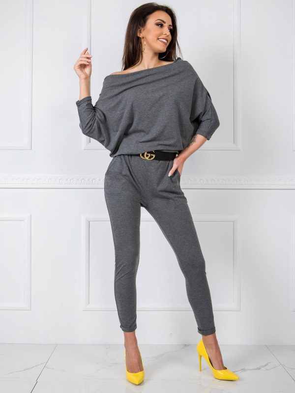 Chrissy Dark Grey Jumpsuit