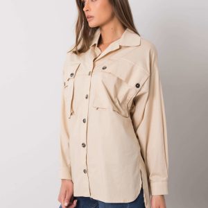 Beige shirt with pockets Elora RUE PARIS