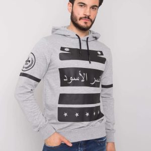 Grey Cameron print sweatshirt for men