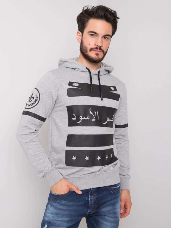 Grey Cameron print sweatshirt for men