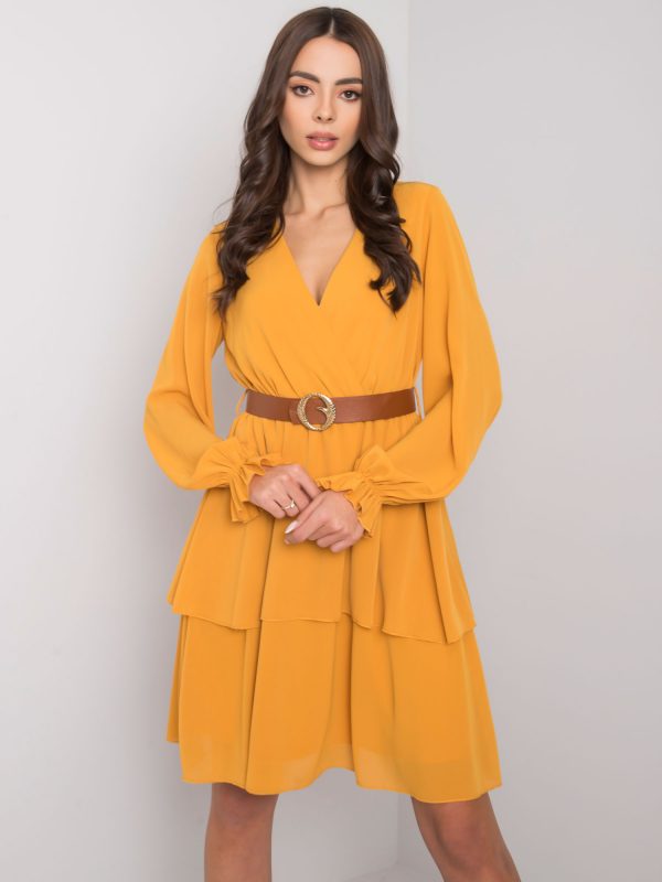 Yellow Shellie Long Sleeve Dress