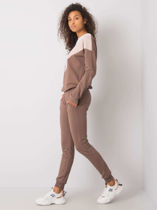 Beige and brown sweatsuit set Hilda