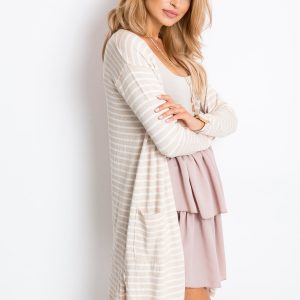 Jessy's light beige cardigan