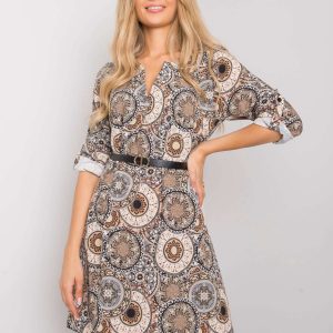 Beige dress with Kaipo patterns