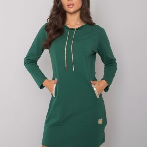 Holly's dark green dress