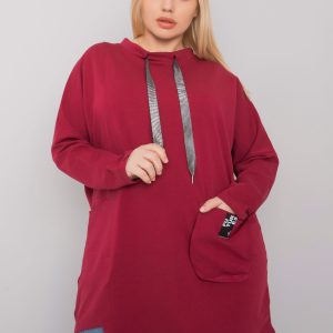 Burgundy cotton tunic plus size Redmond