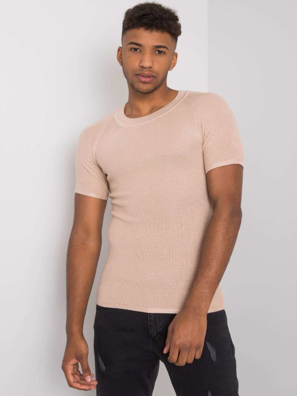 Beige T-shirt for men by Elliott