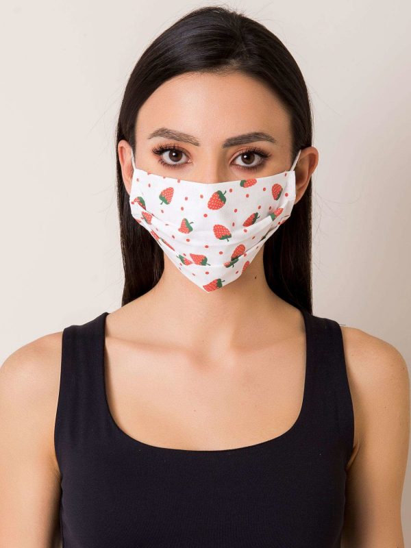 White Strawberry Protective Mask