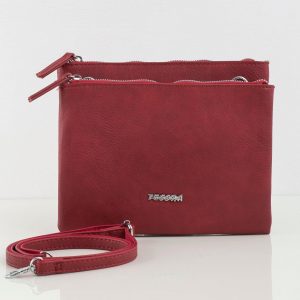 Dark Red Eco Leather Messenger Messenger