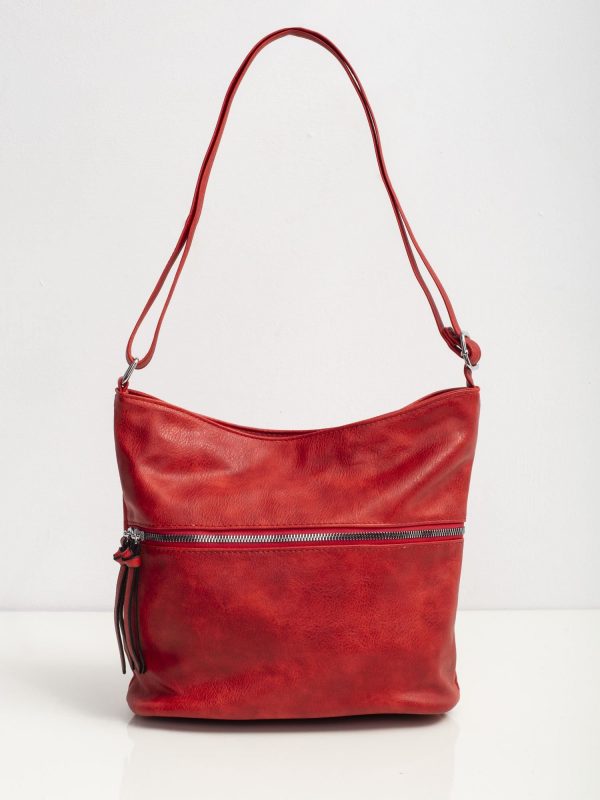 Red bag with zipper