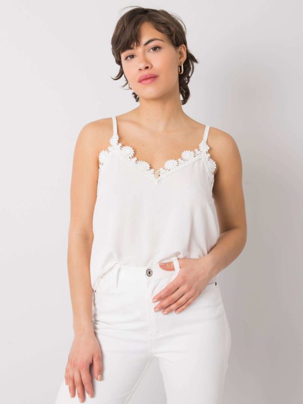 White top with lace Solana RUE PARIS