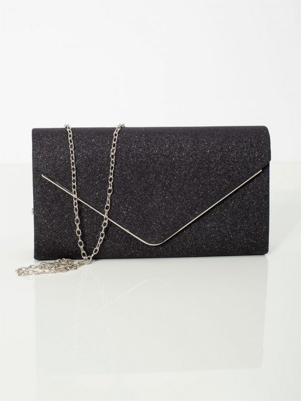 Black Glitter Evening Bag