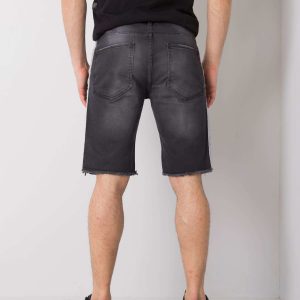 Travis Men's Black Denim Shorts