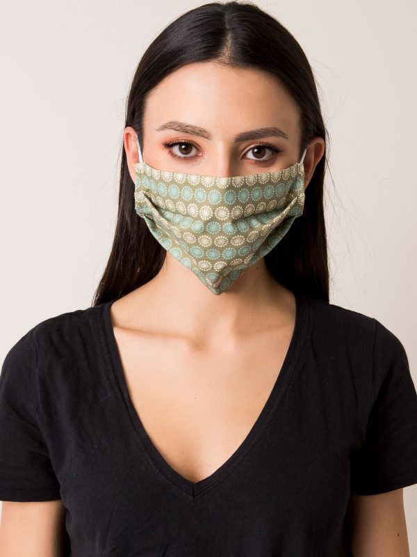 Khaki Protective Mask with Printing