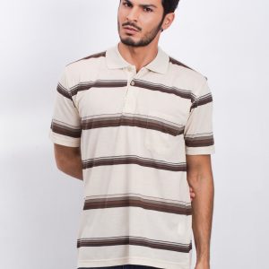 Beige Men's Polo Shirt Restrained