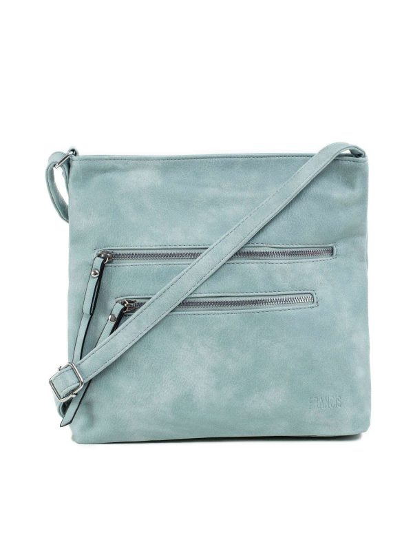 Light blue bag with pockets