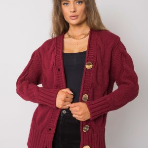 Burgundy button-down sweater Louissine RUE PARIS