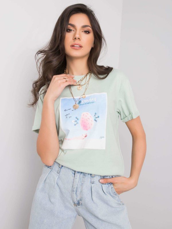 Mint Kadi Cotton T-Shirt