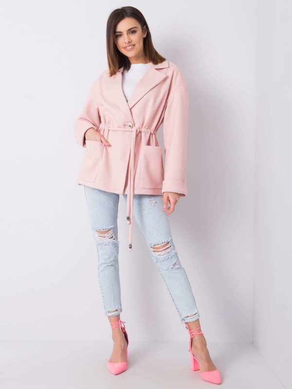 Pale Pink Coat with Mareen Binding