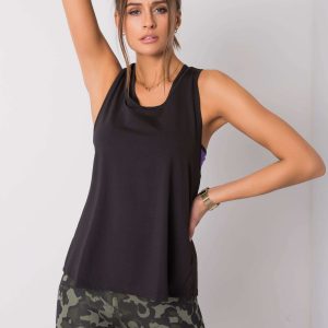 Black Lucia Sport Top FOR FITNESS