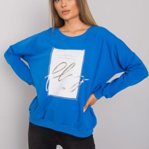 Dark blue Salisbury print sweatshirt for women