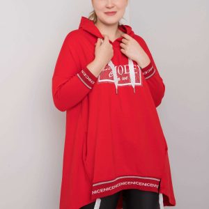 Red sweatshirt with Belina applique