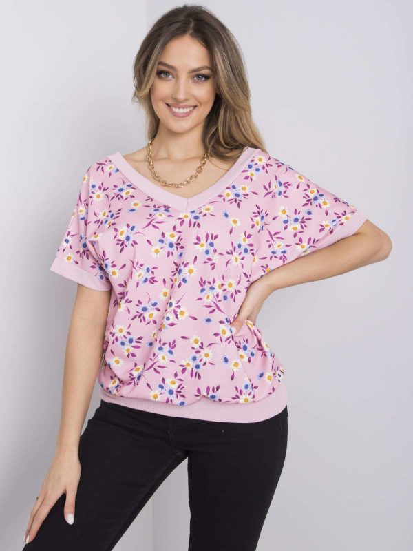 Leni Pink Floral Blouse