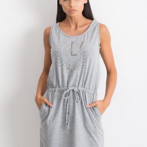 Grey Embellishment dress