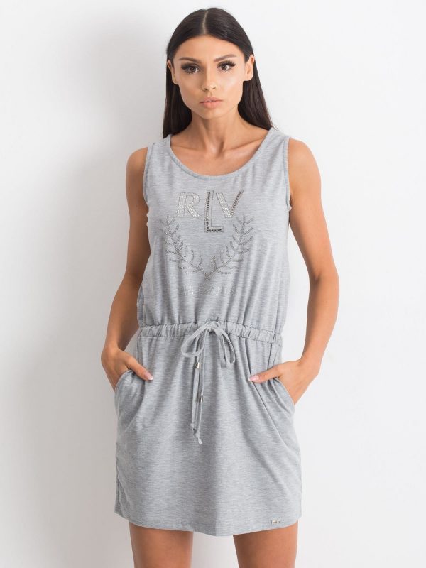 Grey Embellishment dress