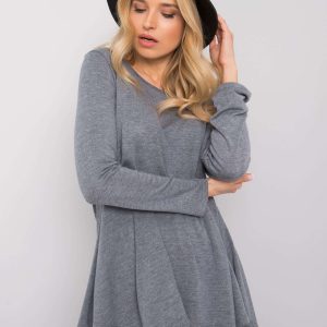 Gray asymmetrical blouse Zarita