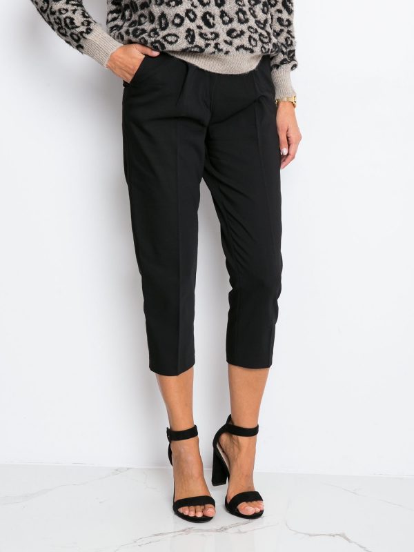 RUE PARIS Black Marvel pants