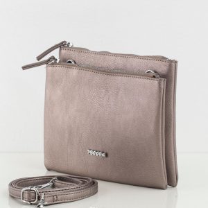 Gold-beige eco-leather mailwoman