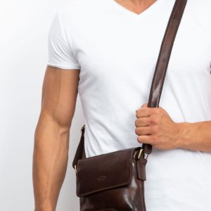 Dark Brown Men's Messenger Bag