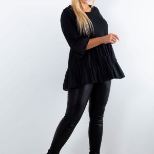 Black boho tunic PLUS SIZE