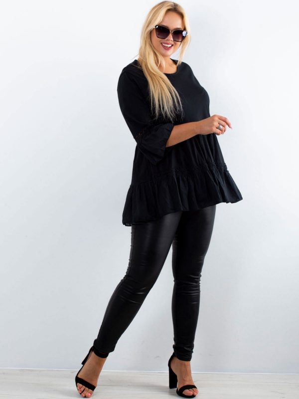 Black boho tunic PLUS SIZE