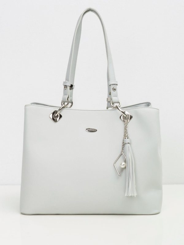 Light gray women's handbag