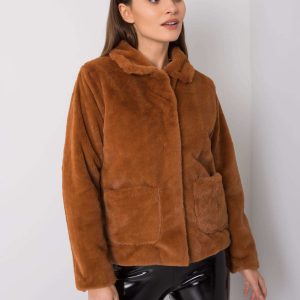 Brown fur jacket Nyla RUE PARIS