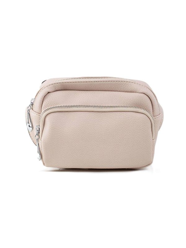 Beige eco-leather kidney sachet