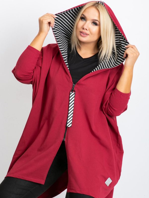 Burgundy plus size City sweatshirt