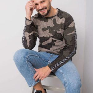 Khaki sweatshirt for men Luis